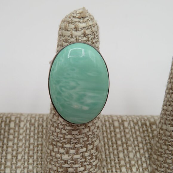 Desert Rose Trading Variscite Sterling Silver Ring Size 6 - Picture 8 of 14